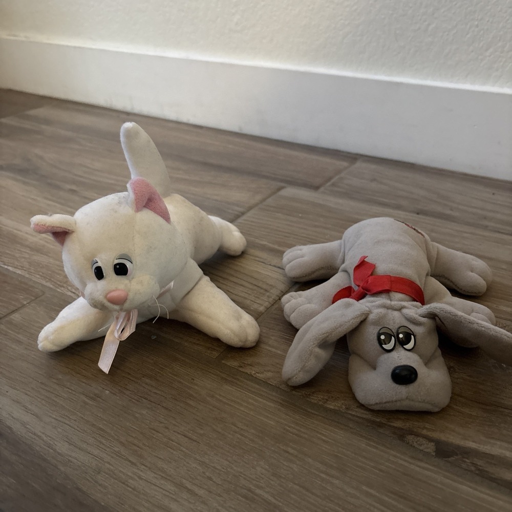 Vintage Tonka Pound Puppies Purries Plush Lot Dog Cat Stuffed Animals 7842